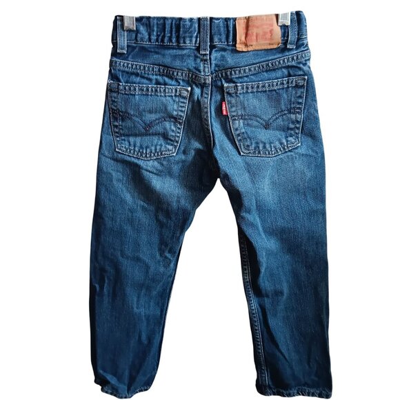 Levis Kids 514 Straight Fit Jeans Size 7 Reg Blue Denim Boys - Picture 6 of 7